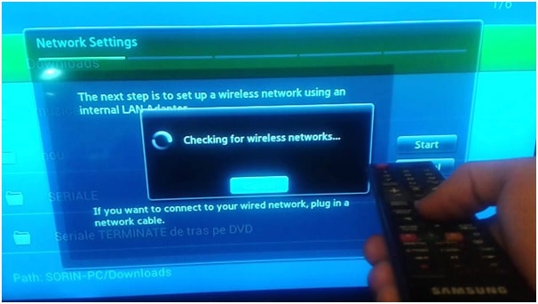 Samsung Smart TV checking Network