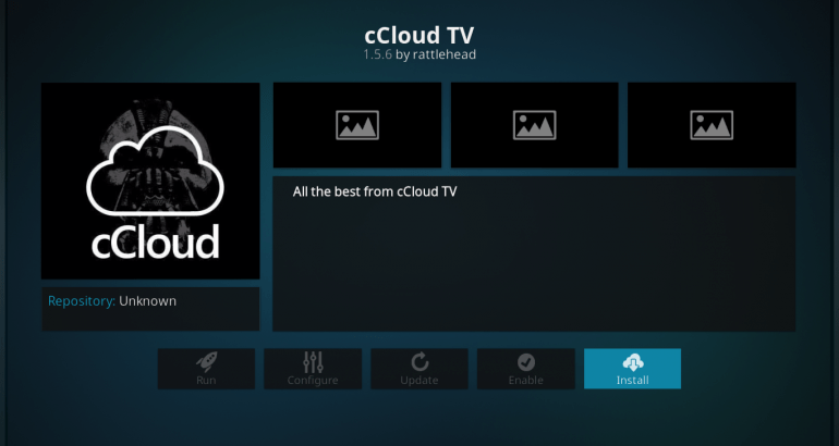 cCloud TV Info Screen