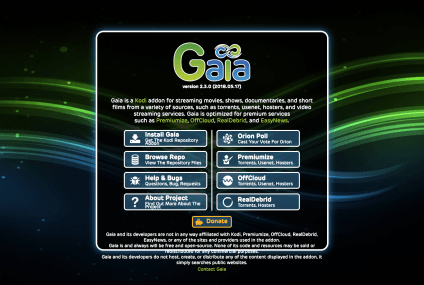 How to Install the Gaia Add-On for Kodi