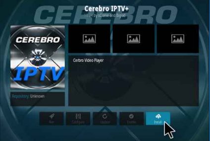 Cerebro IPTV +, Add-on di Kodi