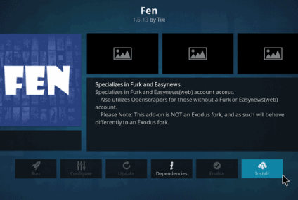 Installer l’add-on FEN pour Kodi sur Fire Stick, Fire TV, et Box TV Android