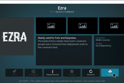 Installer l’addon Ezra pour Kodi en 2022