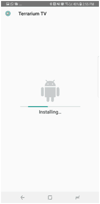 Terrarium TV Android App Installing 