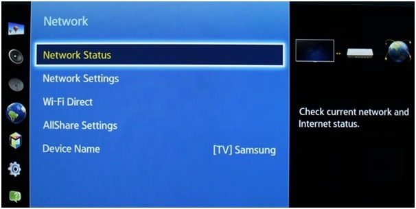 Samsung Smart TV Connecting eithernet Network