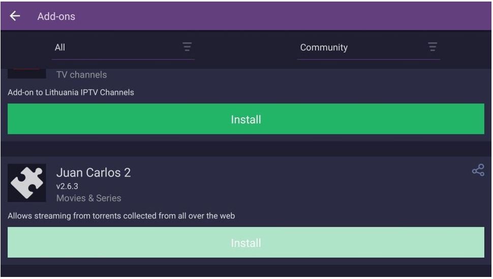 principais complementos para stremio