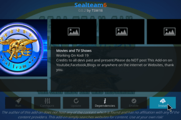 Como Instalar o Complemento Seal Team 6 no Kodi?